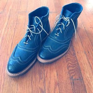 Allen Edmonds Wingtip boots, navy, size 12